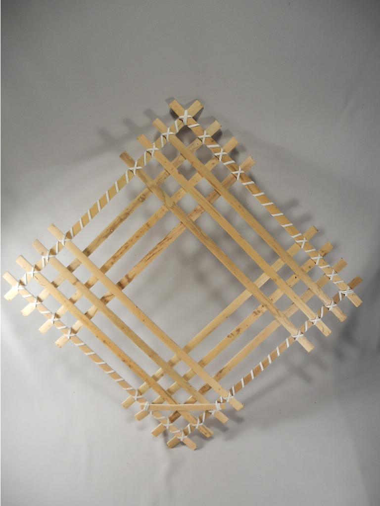 Rattangesteck, Quadrat, 50cm